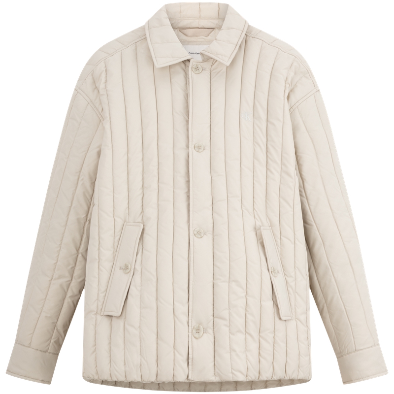 Details for Calvin Klein 男士防水菱格纹纽扣立领夹克 J326906