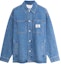 Buy カルバン クライン リラックスフィット レトロ ライトブルー デニムジャケットシャツ J325555