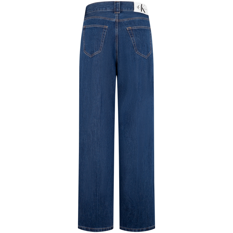 Calvin Klein  Relaxed Fit Retro Wide-Leg Denim Jeans in Blue. J325549 圖 3