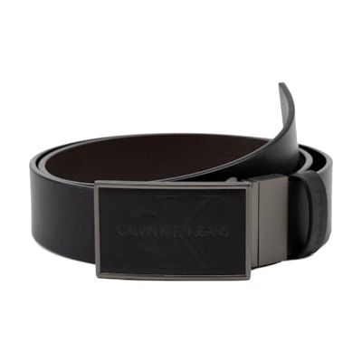 Calvin Klein Reversible Leather Belt Black 3.5cm Width Smooth Buckle. HC589H38-001