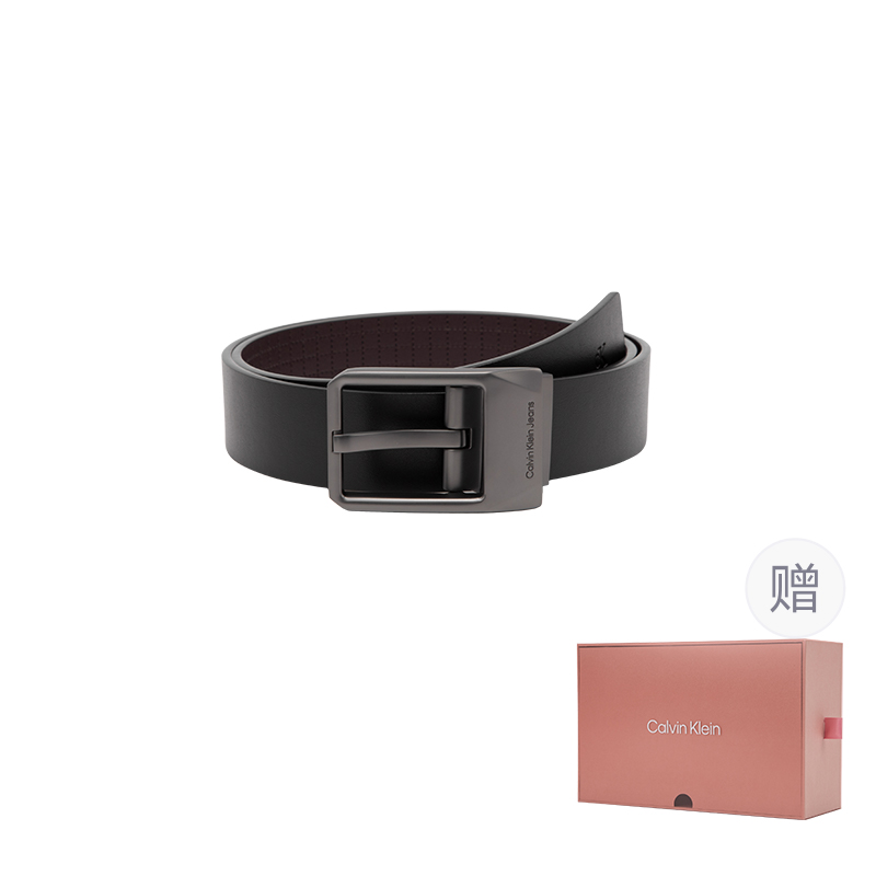 Order Calvin Klein  Reversible Leather Belt Space Black/Earth Brown 3.5CM HC0790-008