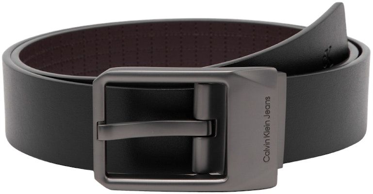 Calvin Klein Reversible Leather Belt Space Black/Earth Brown 3.5CM HC0790-008 Shop Calvin Klein Reversible Leather Belt Space Black/Earth Brown 3.5CM HC0790-008