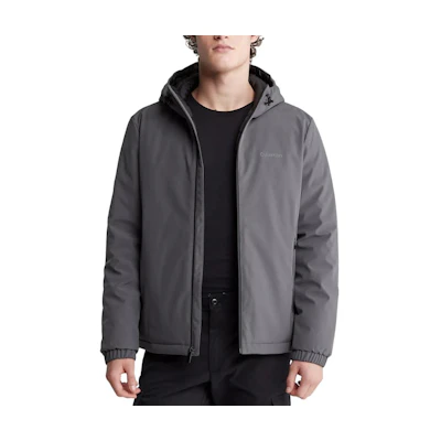 Calvin Klein Simple Comfortable Waterproof Outdoor Hooded Jacket Grey CMN24630-APH