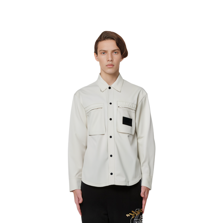 Shop Camisa Calvin Klein Workwear Botones a Presión Blanco Leche. J323517-ACF