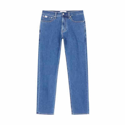 CALVIN KLEIN Slim Straight Fit Jeans Solid Light Blue Denim. J325414-1A4