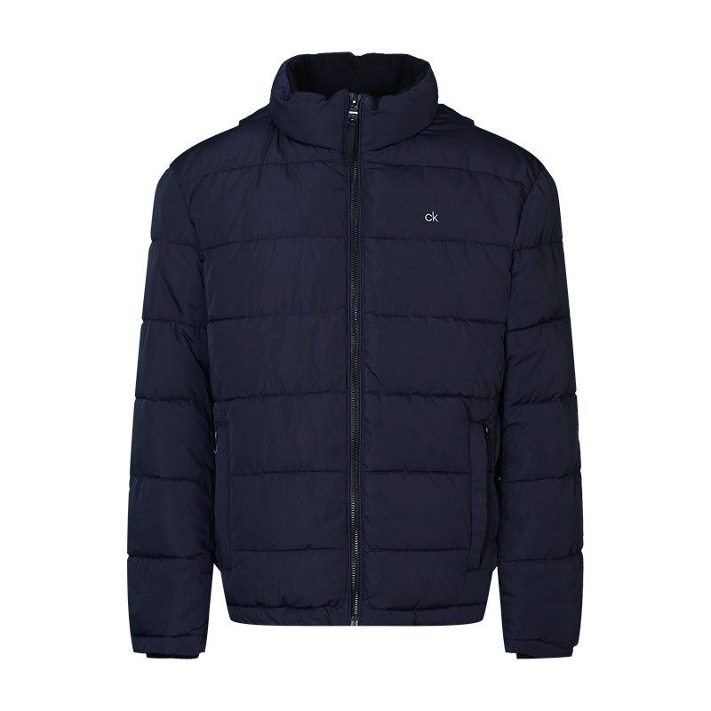 CALVIN KLEIN  Solid Color Casual Puffer Cotton Jacket with Zipper CM008985