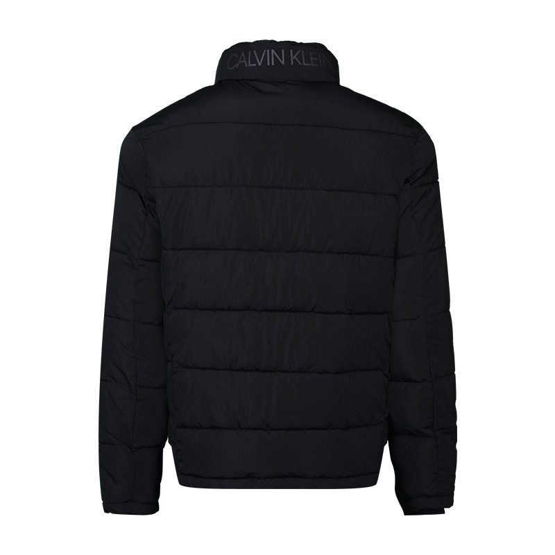 Shop CALVIN KLEIN Chaqueta Acolchada Casual de Algodón con Cremallera Color Sólido CM008985