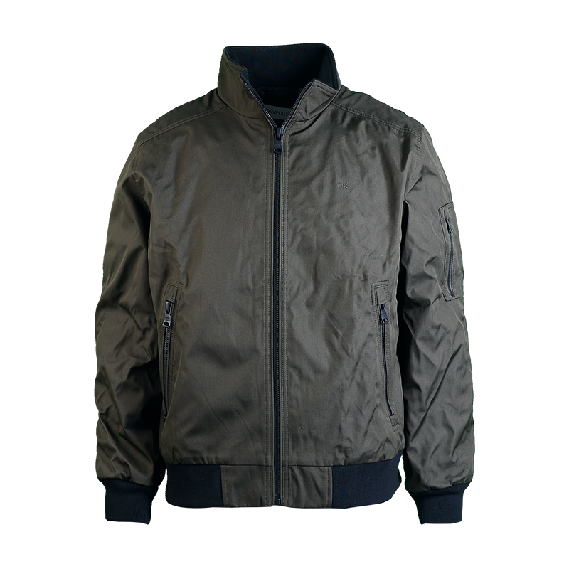 CALVIN KLEIN  Solid Color Stand Collar Cotton Jacket CM002578