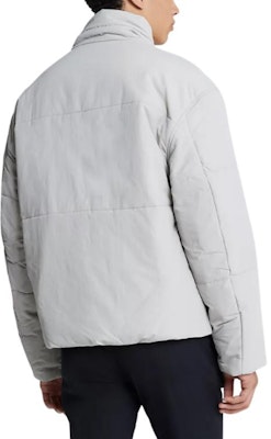 CALVIN KLEIN Jaket Kapas Leher Tinggi Zip Padat Kelabu 40QP512-020 Lookbook CALVIN KLEIN Jaket Kapas Leher Tinggi Zip Padat Kelabu 40QP512-020