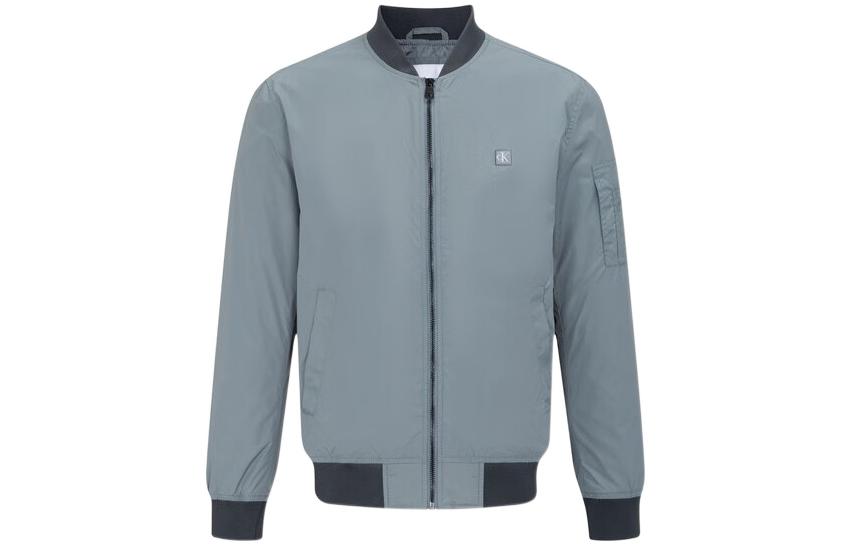 Calvin Klein  Solid Logo Patch Casual Jacket Grey J323578-PN6