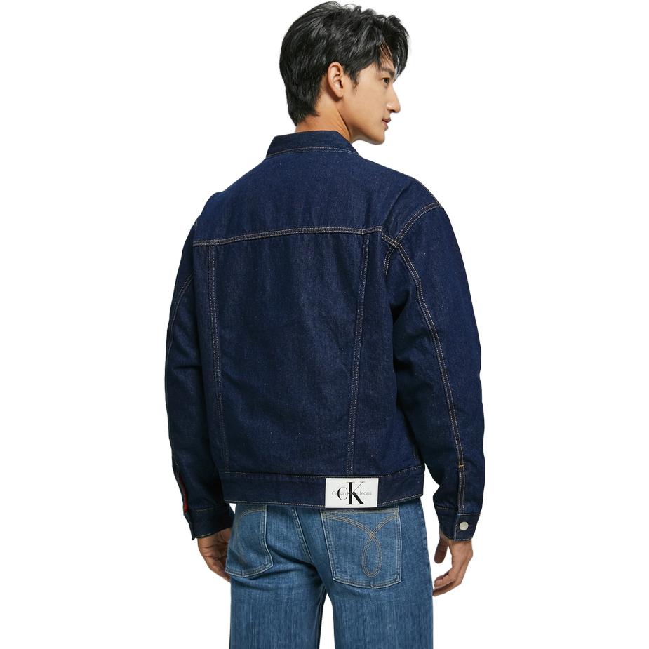 Shop Calvin Klein Chaqueta Vaquera Azul Oscuro de Corte Recto. J321269-1AP