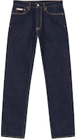 CALVIN KLEIN Solid Straight-Leg Jeans Deep Blue 40EM702-5DB CALVIN KLEIN Solid Straight-Leg Jeans Deep Blue 40EM702-5DB