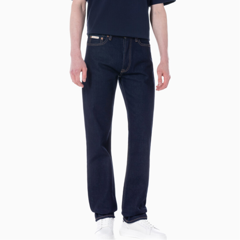 Shop CALVIN KLEIN Jeans Rectos Azul Oscuro Solid. 40EM702-5DB