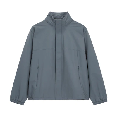 Calvin Klein Solid Stretch Zip-Up Long-Sleeve Jacket Deep Gray 40BM510-CKP