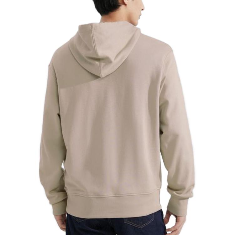 Calvin Klein  Space Print Loose Fit Cotton Hoodie Beige Colorway. J324472 圖 4