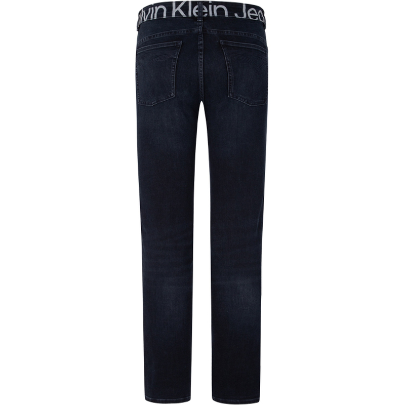 Calvin Klein  Stretch Fit Denim Jeans Blue Black with Laser Lettering. J3243661BJ 圖 3