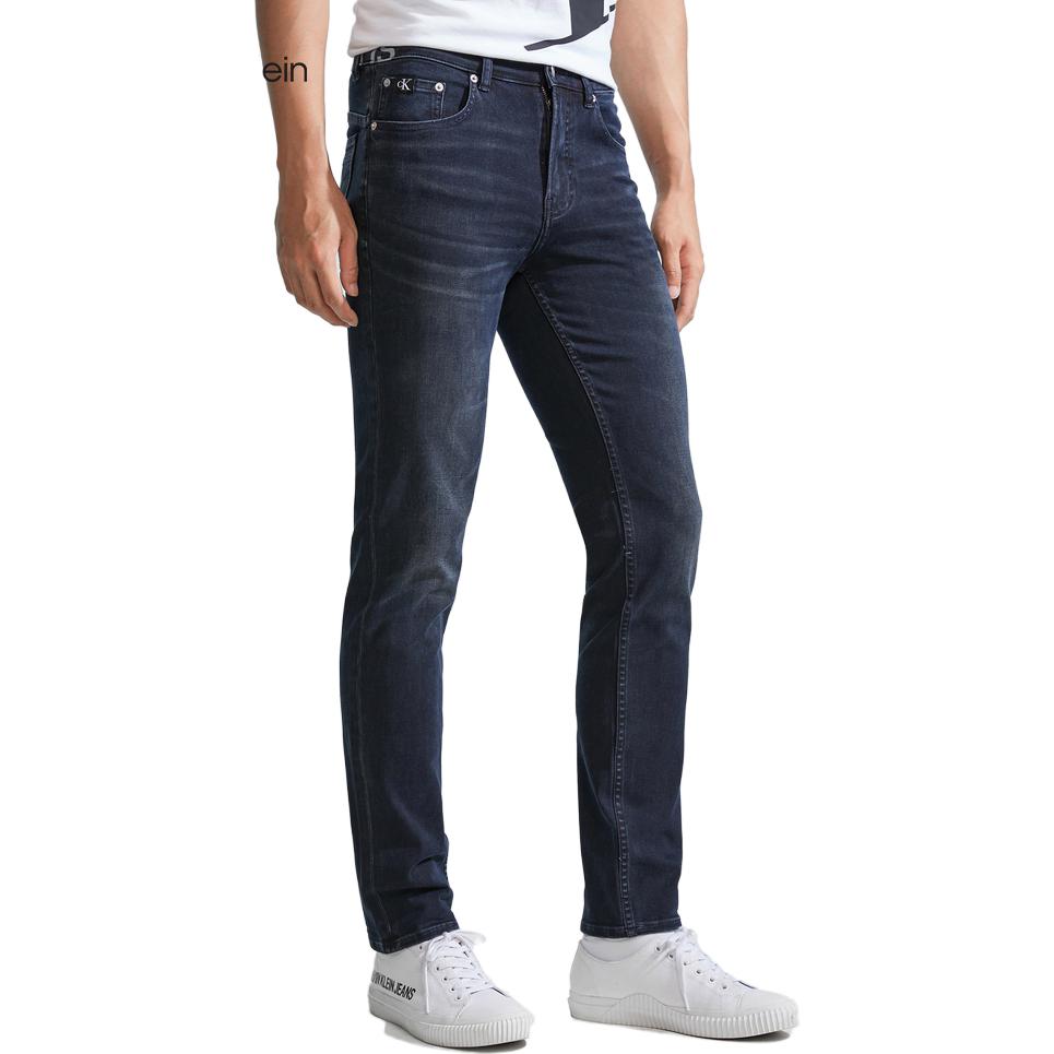 Calvin Klein  Stretch Fit Denim Jeans Blue Black with Laser Lettering. J3243661BJ 圖 4