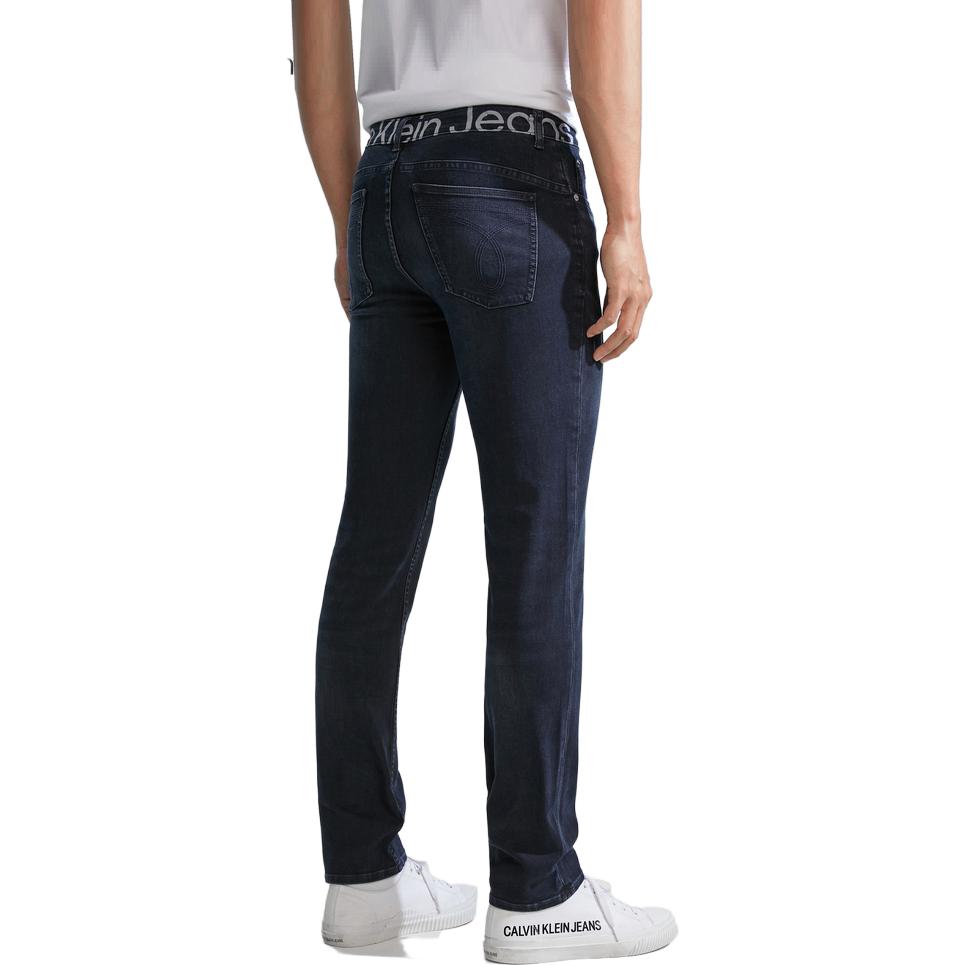 Calvin Klein  Stretch Fit Denim Jeans Blue Black with Laser Lettering. J3243661BJ 圖 5