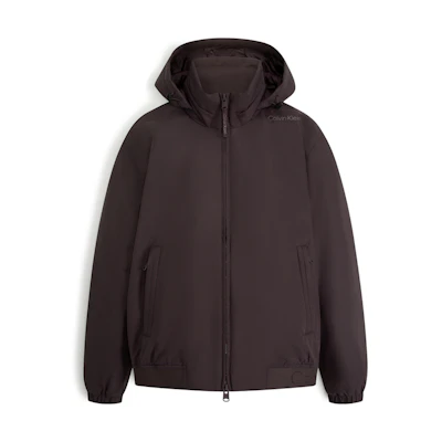 Calvin Klein Tech Waterproof Hooded Jacket Black Brown Casual Wear. 4MF3O506-030