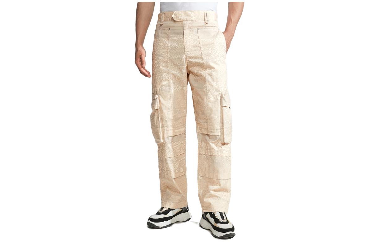 Order Pantalones Cargo Beige Tie-Dye Calvin Klein con Bolsillo y Cremallera Holgados. J323145