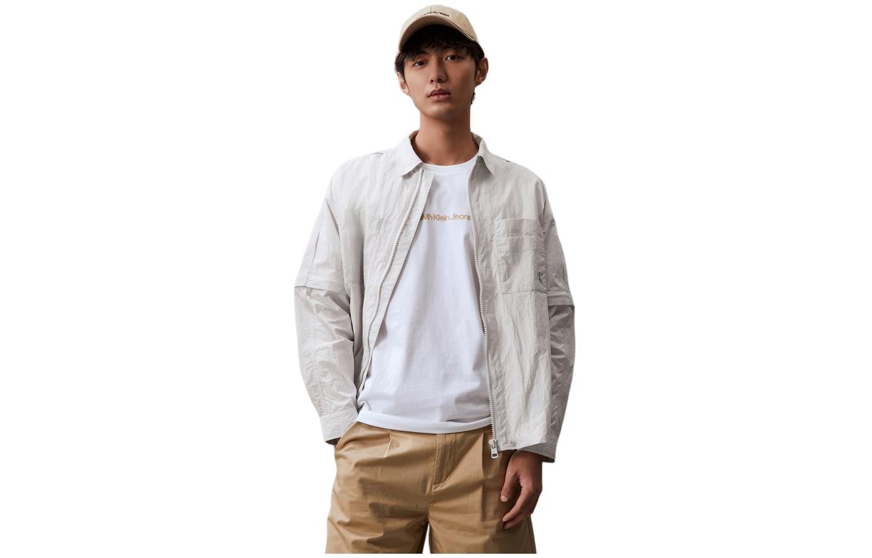Order Calvin Klein 雙向拉鍊休閒外套襯衫 - 銀河灰色 J325366-PC8