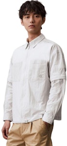 Calvin Klein 双向拉链户外休闲衬衫夹克 - 银河灰色. J325366-PC8 Lookbook Calvin Klein 双向拉链户外休闲衬衫夹克 - 银河灰色. J325366-PC8