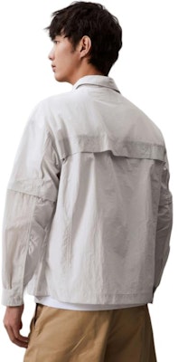 Calvin Klein 双向拉链户外休闲衬衫夹克 - 银河灰色. J325366-PC8 Shop Calvin Klein 双向拉链户外休闲衬衫夹克 - 银河灰色. J325366-PC8