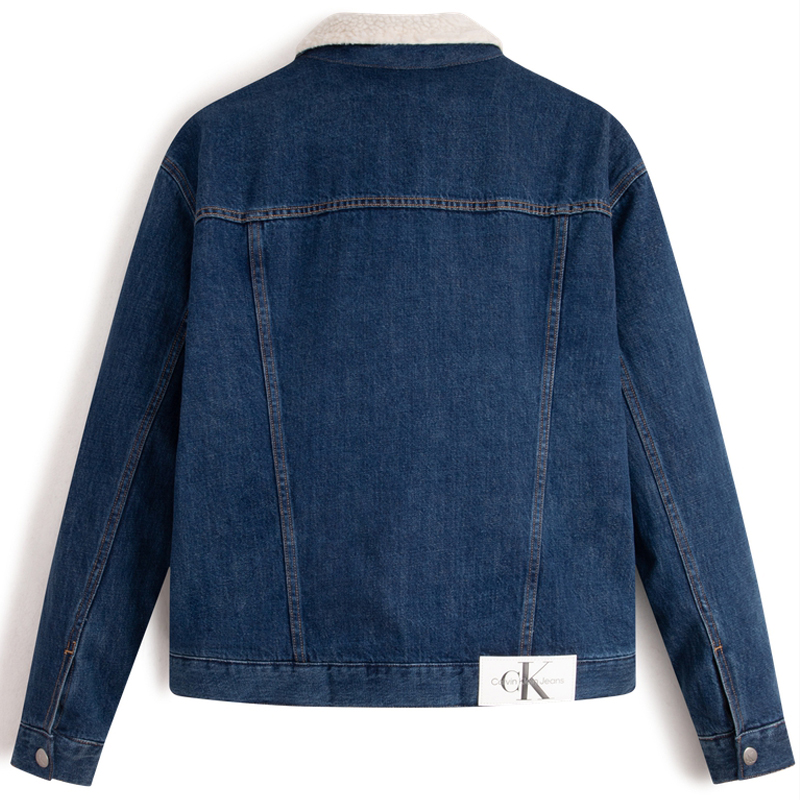 Lookbook カルバン・クライン ヴィンテージデニムジャケット シェルパ裏地＆スタッズ襟付き J325844