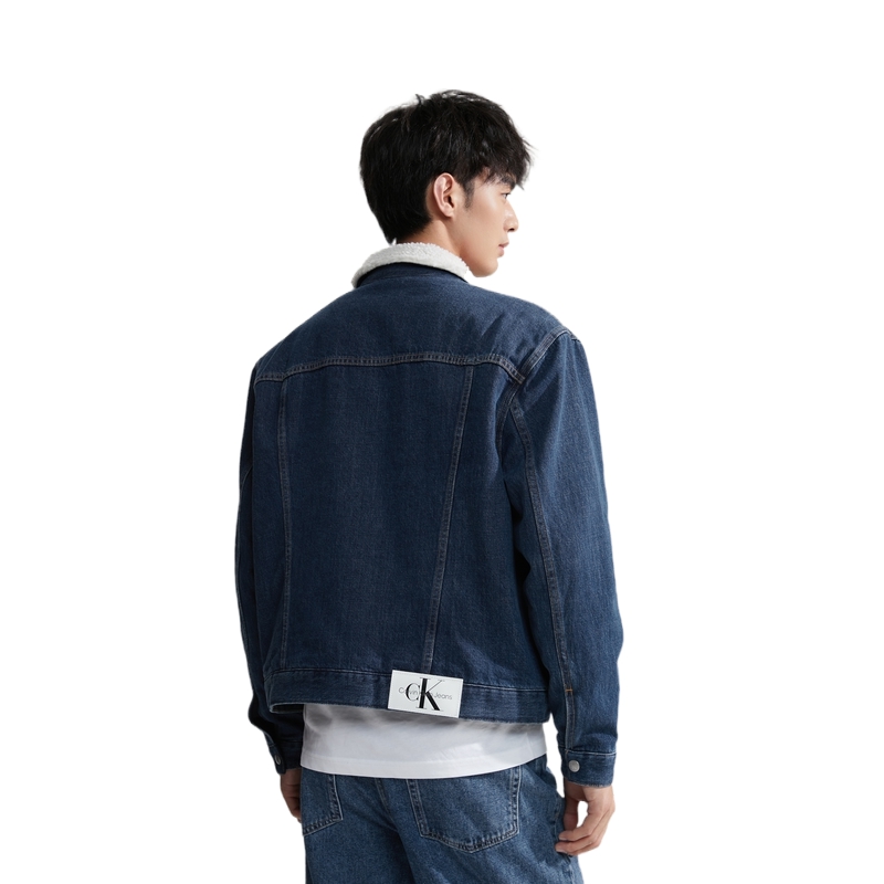 Purchase カルバン・クライン ヴィンテージデニムジャケット シェルパ裏地＆スタッズ襟付き J325844