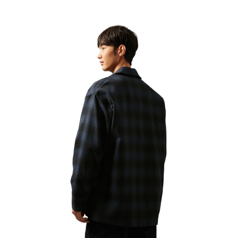 Purchase Camisa de Franela Cuadros Azul Calvin Klein Vintage Corte Holgado J326183