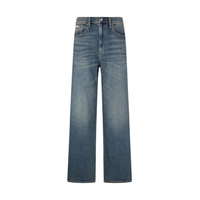 CALVIN KLEIN Vintage Loose Fit Wide-Leg Jeans Light Blue Denim. J327355