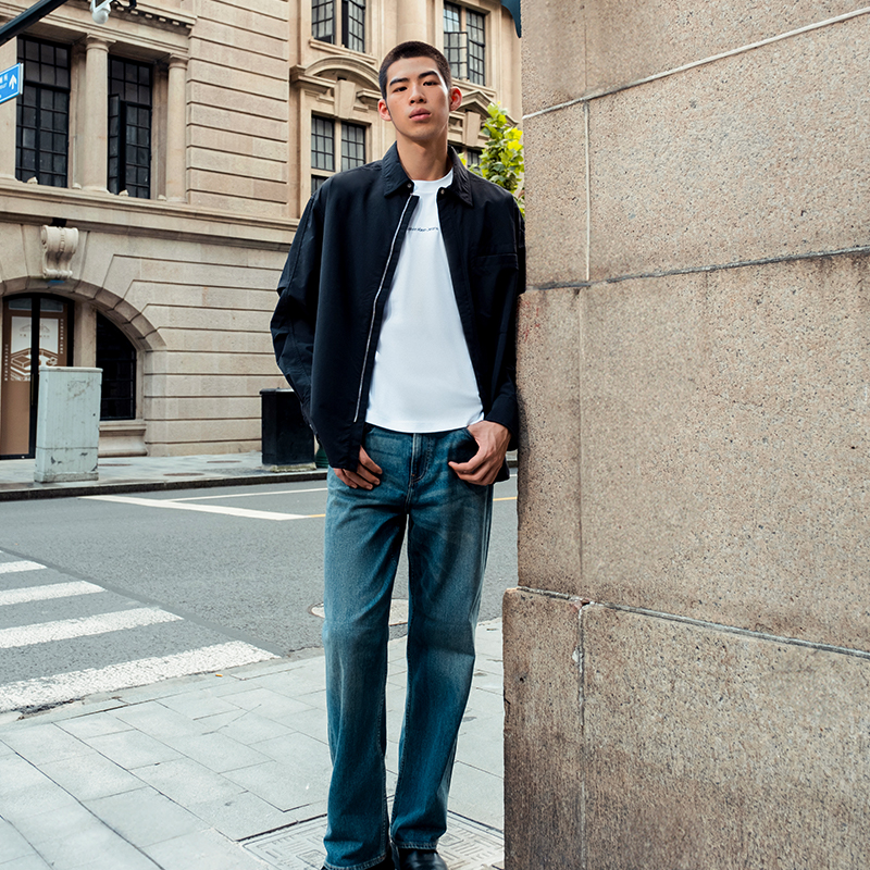 CALVIN KLEIN  Vintage Loose Fit Wide-Leg Jeans Light Blue Denim. J327355 圖 3