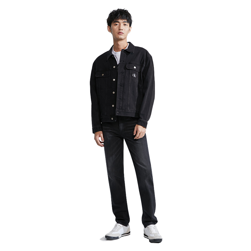 Calvin Klein  Washed Black Loose Fit Denim Jacket Retro Style. J324792 圖 6