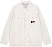 カルバンクライン ホワイト コットン 長袖 カジュアルジャケット ボタンアップ J322063-1AA Order カルバンクライン ホワイト コットン 長袖 カジュアルジャケット ボタンアップ J322063-1AA