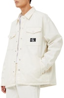 カルバンクライン ホワイト コットン 長袖 カジュアルジャケット ボタンアップ J322063-1AA Details for カルバンクライン ホワイト コットン 長袖 カジュアルジャケット ボタンアップ J322063-1AA