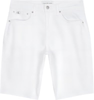 CALVIN KLEIN White Solid Casual Comfort Denim Shorts. J325422-1AA CALVIN KLEIN White Solid Casual Comfort Denim Shorts. J325422-1AA