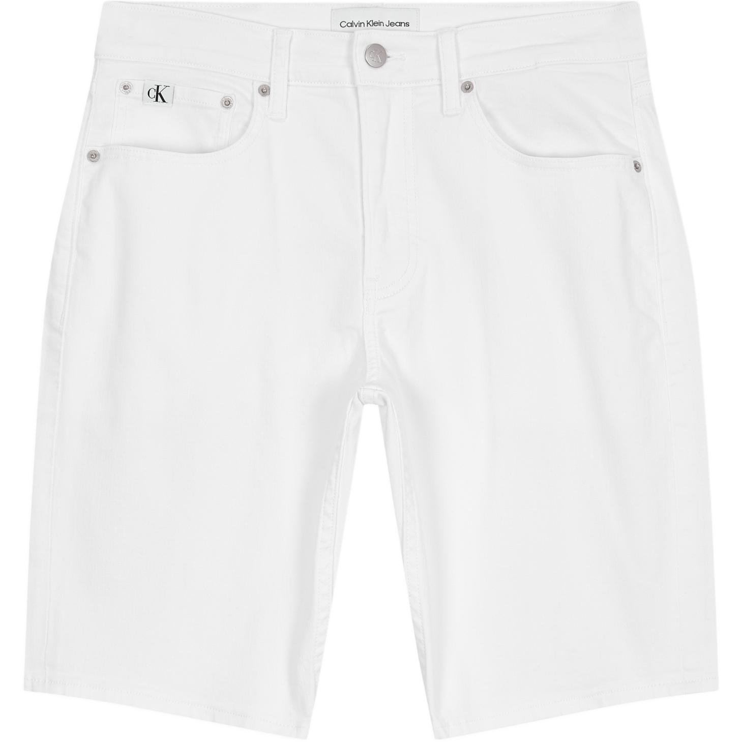 Order 卡尔文·克莱因 白色纯色休闲舒适牛仔短裤 J325422-1AA