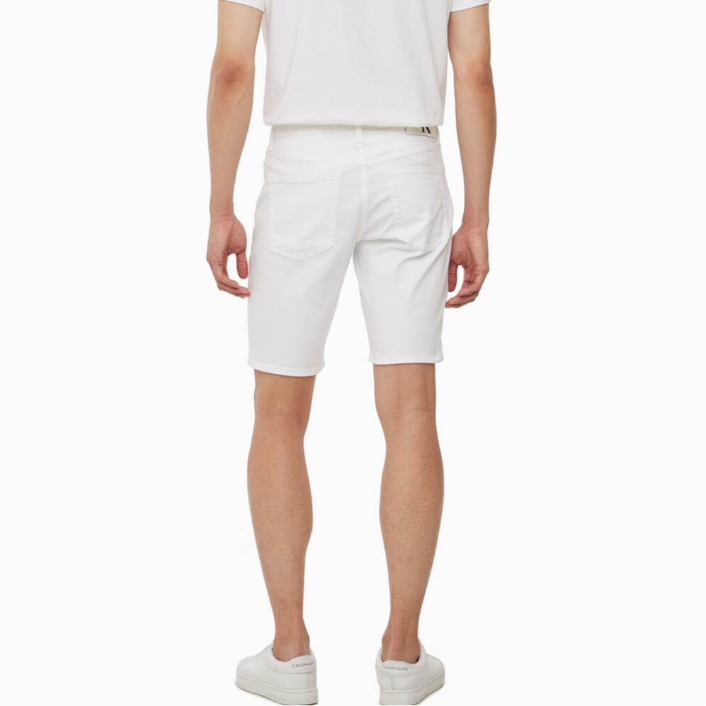 Purchase 卡尔文·克莱因 白色纯色休闲舒适牛仔短裤 J325422-1AA