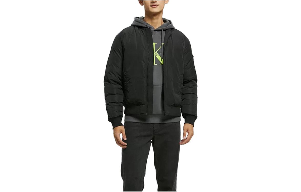 Calvin Klein  Winter Print Down Bomber Jacket with Baseball Collar. J314319