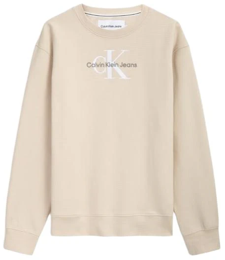 calvin-klein-almond-yellow-logo-print-crewneck-pullover-sweatshirt-j323160-aci