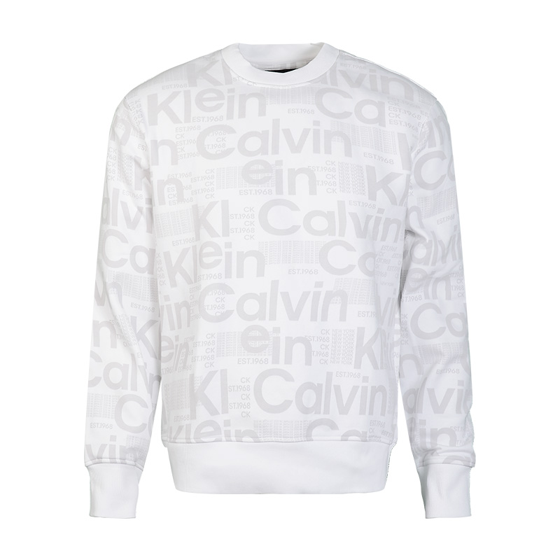Calvin Klein Alphabet Logo Crewneck Sweatshirt White 40CM230