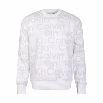 Calvin Klein Alphabet Logo Crewneck Sweatshirt White 40CM230