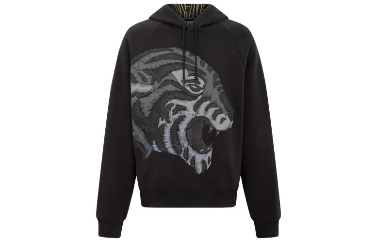 Calvin Klein Animal Print Hoodie Unisex Black J400120-BEH