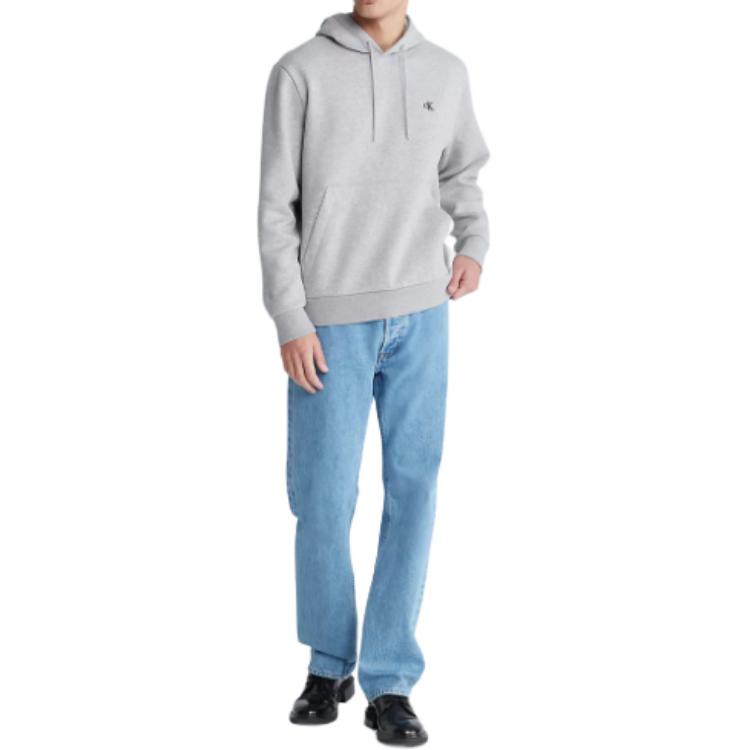 Calvin Klein Archive Logo Drawstring Hoodie Hero Grey Heather - 40QP906-020