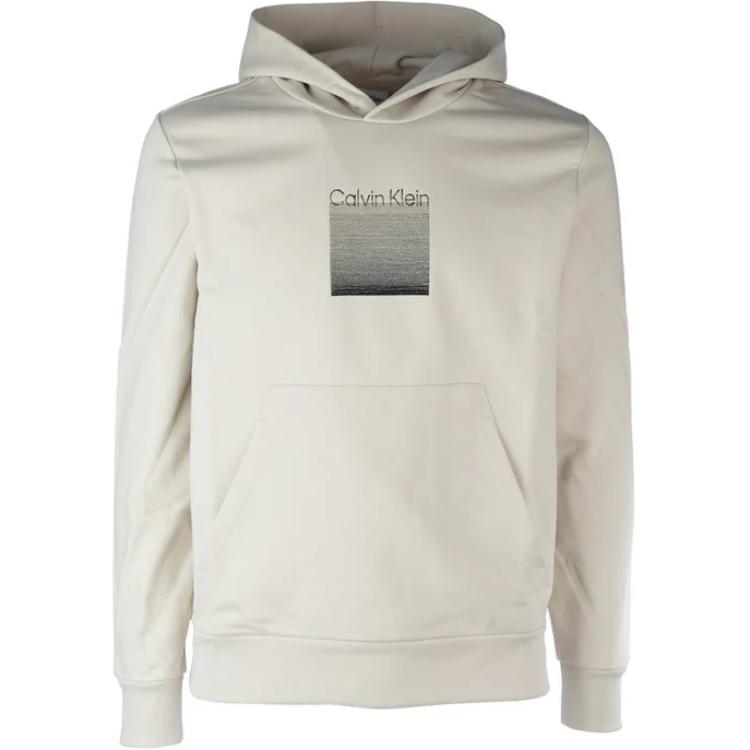 Calvin Klein Beige Printed Slim-Fit Hoodie Long Sleeve K10K113087-ACE