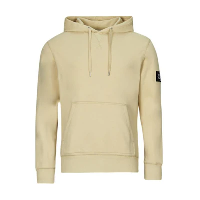 Calvin Klein Beige Solid Logo Patch Pullover Hoodie J30J323430-RAE