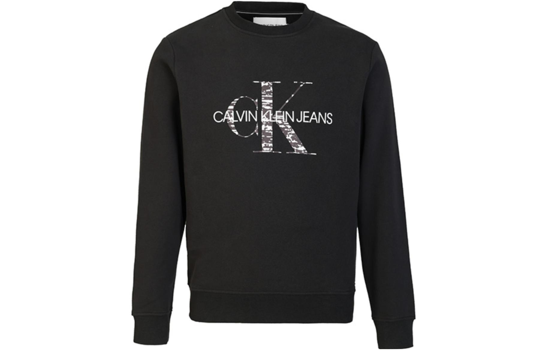 Calvin Klein Black Alphabet Crewneck Long-Sleeve Sweatshirt J30J319365-BEH
