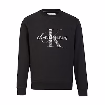 Calvin Klein Black Alphabet Crewneck Long-Sleeve Sweatshirt J30J319365-BEH