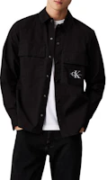 Calvin Klein Black Casual Button-Up Long Sleeve Shirt Jacket European Fit J30J325618-BEH Calvin Klein Black Casual Button-Up Long Sleeve Shirt Jacket European Fit J30J325618-BEH