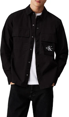 Calvin Klein黑色休闲长袖纽扣衬衫夹克欧版剪裁 J30J325618-BEH Buy Calvin Klein黑色休闲长袖纽扣衬衫夹克欧版剪裁 J30J325618-BEH